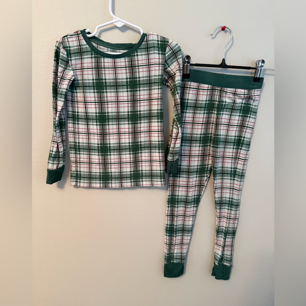 Little Sleepies Green Plaid Kids Pajamas